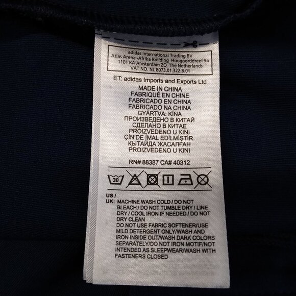 Adidas Blue Full Zipper Sports Vest Size  M - Picture 9 of 10